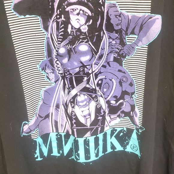 Mischka Ghost and the Shell Men's T-shirt Black - Picture 2 of 3